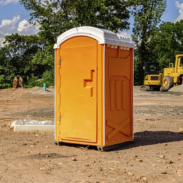 how often are the portable restrooms cleaned and serviced during a rental period in Magnolia